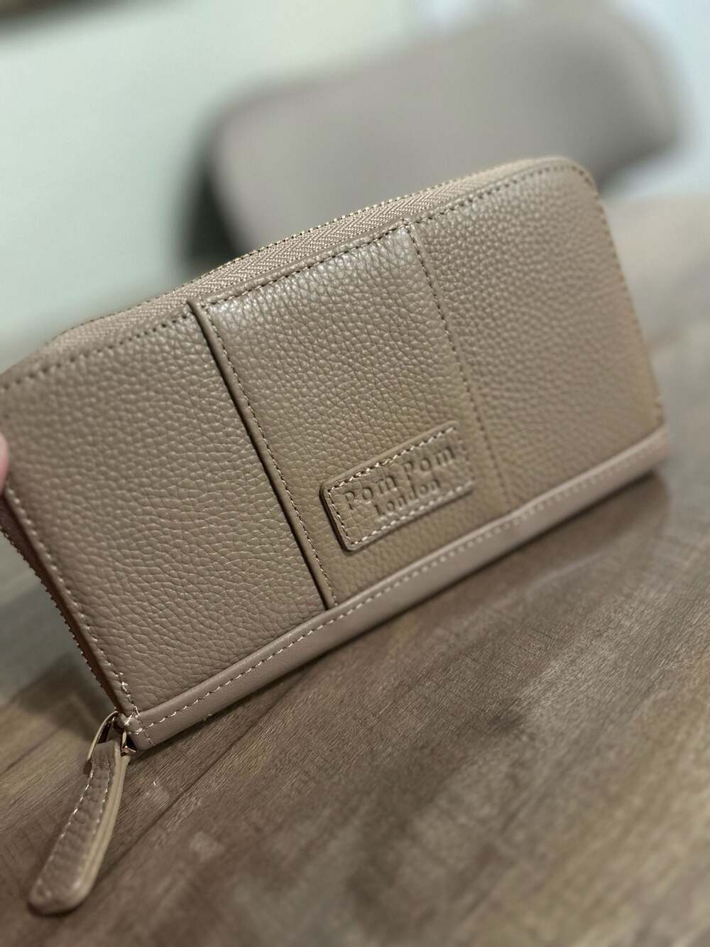 Pom Pom London Chelsea Zip Around Leather Wallet